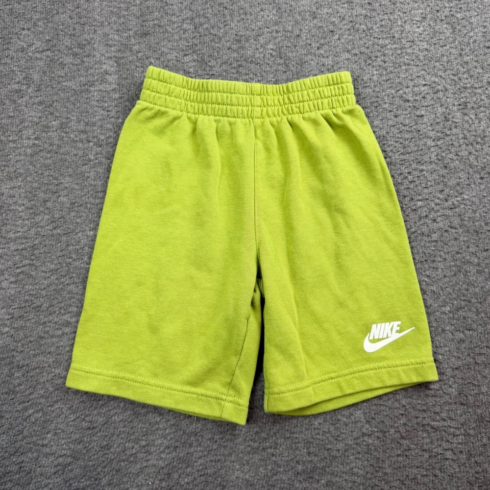 Nike Shorts Boys Size 6 Lime Green‎ Sportswear Futura Logo Jersey Knit